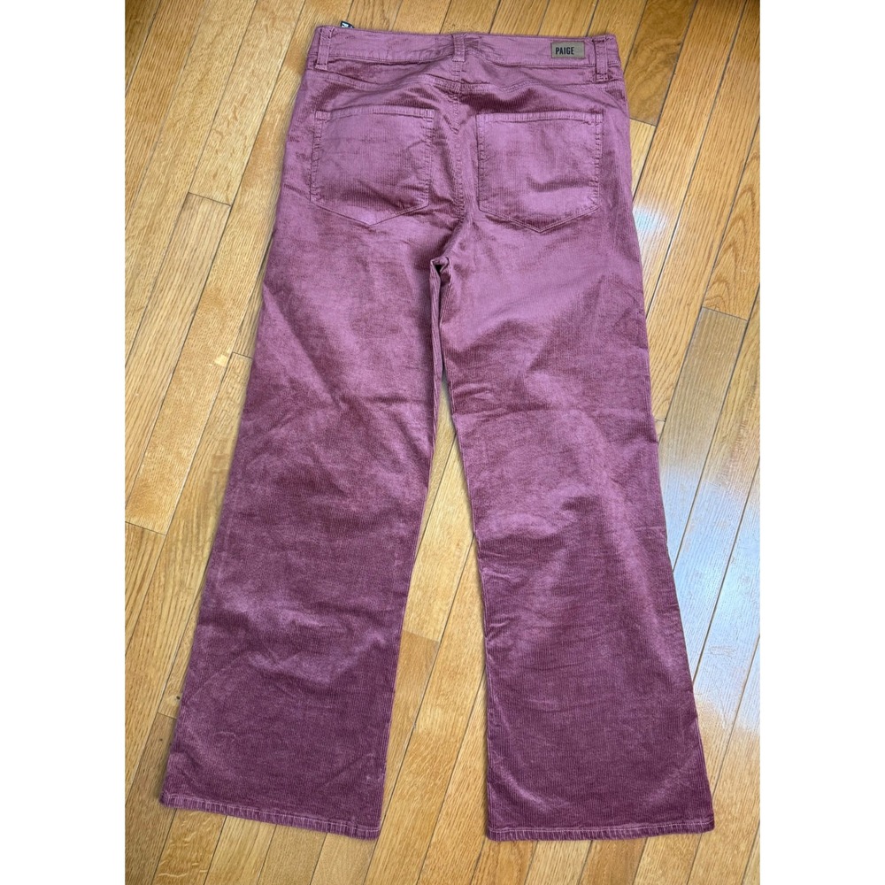 PAIGE Wide Leg Corduroy Pants Dusted Berry Pink Purple 7579E16-7595 Womens‎ 28 - Picture 9 of 9
